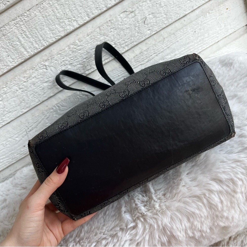 GUCCI Black Monogram Tote Y2K Vintage Shoulder Bag GG Web - Picture 6 of 11